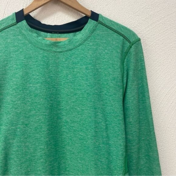 Lululemon Mens Medium Core Long Sleeve In Heather Green Thumb Holes Sz M - Picture 2 of 4
